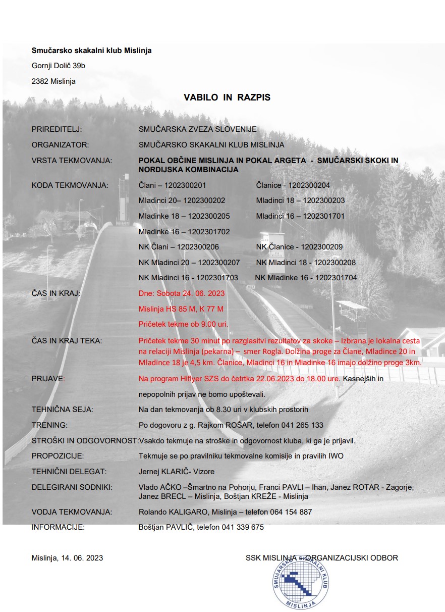 Vabilo in razpis